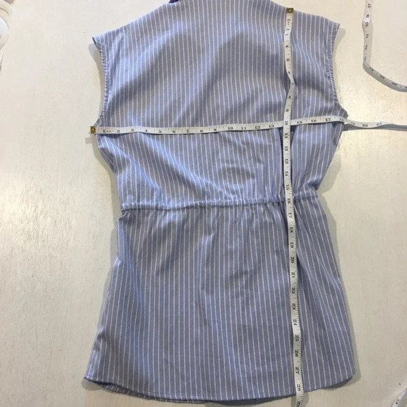 C&C California Striped Tank Button Blouse Tie Top - Picture 6 of 6